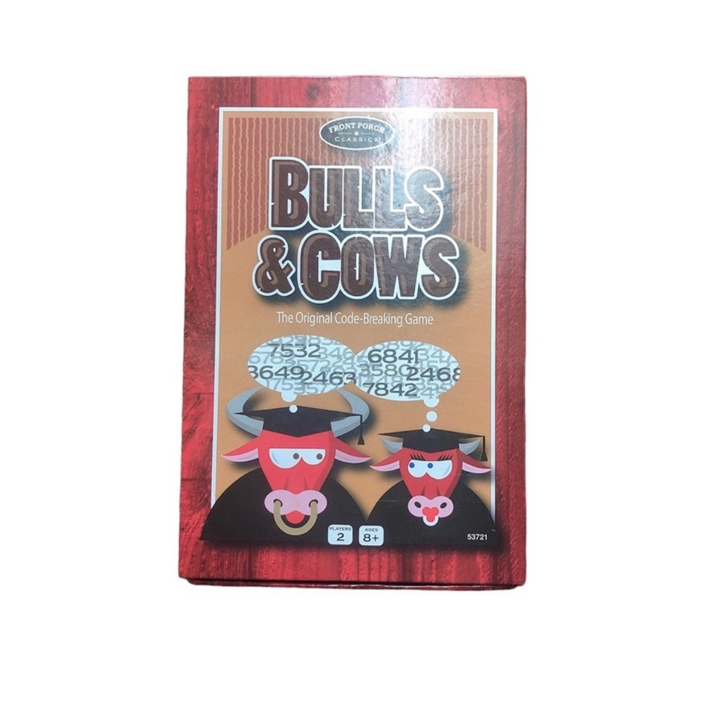 Bulls & Cows Board Game (OPENED)